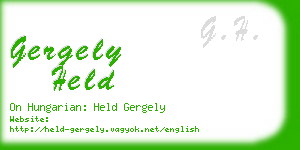 gergely held business card